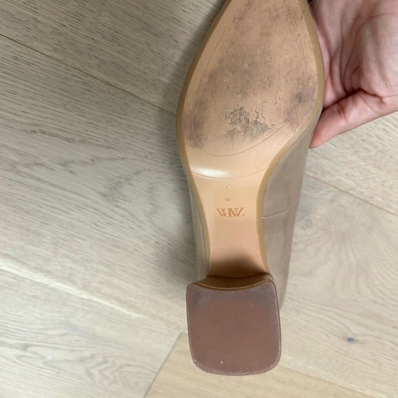 Zara patent nude block heels - Picture 2 of 4